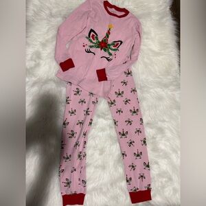Charming Pink Unicorn Kids Pajama Set